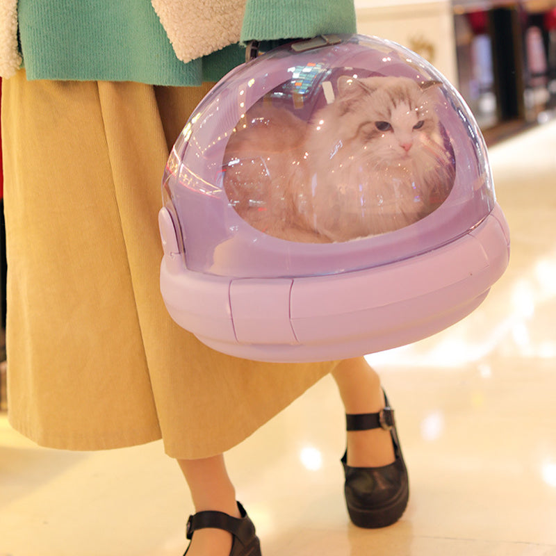 Modern Simplicity Bunny Fur ABS PP Cotton Highly Practical Round With Panoramic View Cozy Cat Bed For Outdoor
