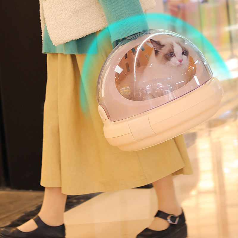 Modern Simplicity Bunny Fur ABS PP Cotton Highly Practical Round With Panoramic View Cozy Cat Bed For Outdoor