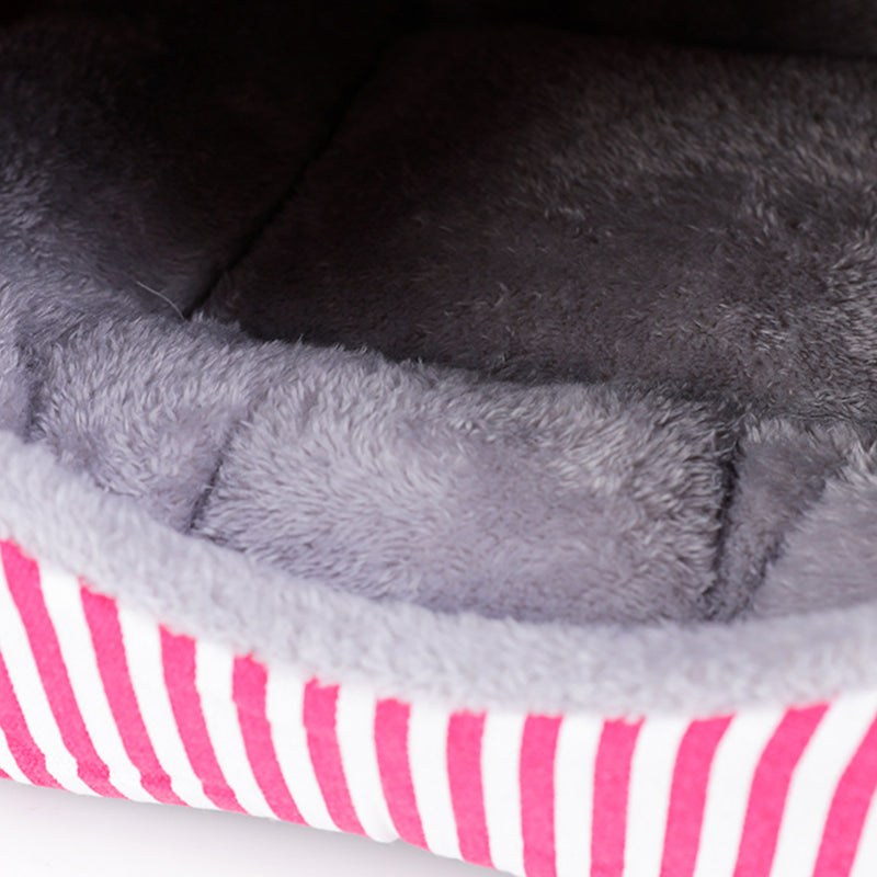 Modern Minimalist Plush Fabric Canvas Fabric Foam Sponge PVC Anti-Slip Dots Rectangular Cozy Cat Bed For Living Room