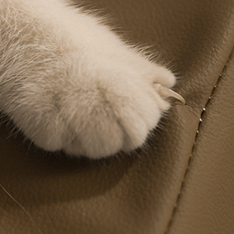 Modern Luxury Faux Leather PP Cotton Nonwoven Fabric Sofa Shaped Cozy Cat Bed For Living Room