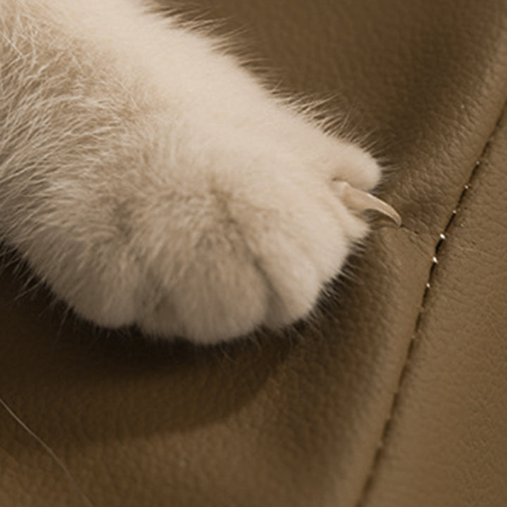 Modern Luxury Faux Leather PP Cotton Nonwoven Fabric Sofa Shaped Cozy Cat Bed For Living Room