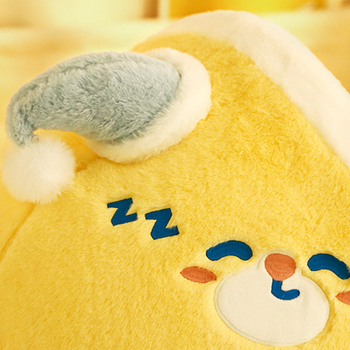 Contemporary Creative Faux Rabbit Fur PP Cotton Spray-Bonded Cotton Mango-Shaped Plush Cat Bed For Living Room