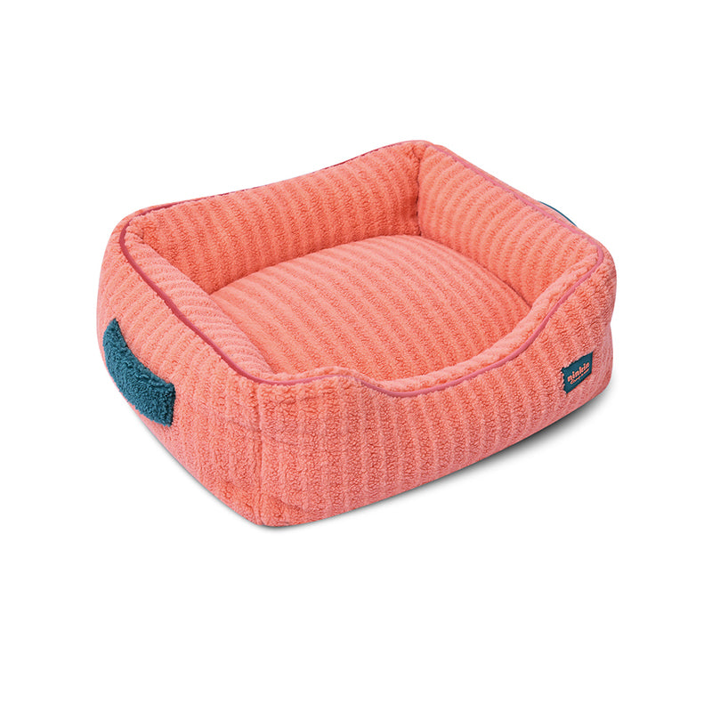 Modern Minimalist Polyester Fiber Anti-Slip Silicone Dots Plush Rectangular Cat Bed For Living Room