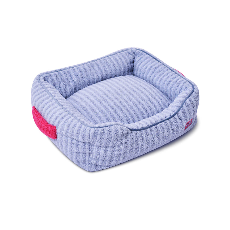 Modern Minimalist Polyester Fiber Anti-Slip Silicone Dots Plush Rectangular Cat Bed For Living Room