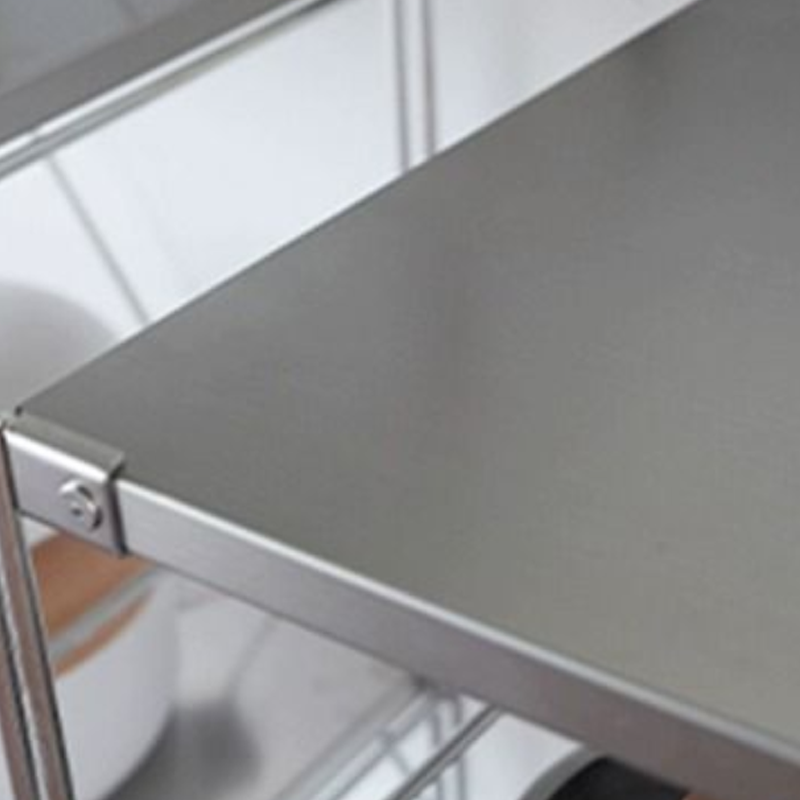 Modern Minimalist Rectangular Carbon Steel Stainless Steel Storage Shelf Adjustable Shelves 5/6-Tier For Kitchen