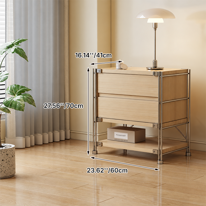 Shoe Storage Cabinet With 2 Drawers &amp; Multi-Tier Open Shelves - Modern Particleboard &amp; Steel Entryway Organizer
