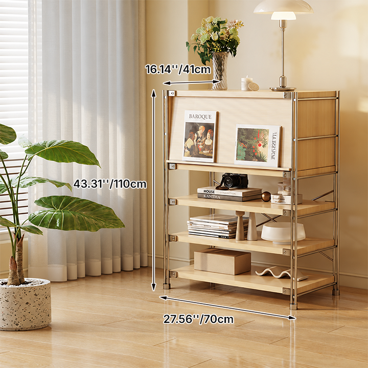 Modern Entryway Storage Cabinet With Flip-Down Door, Open Shelves &amp; Spacious Top For Living Room