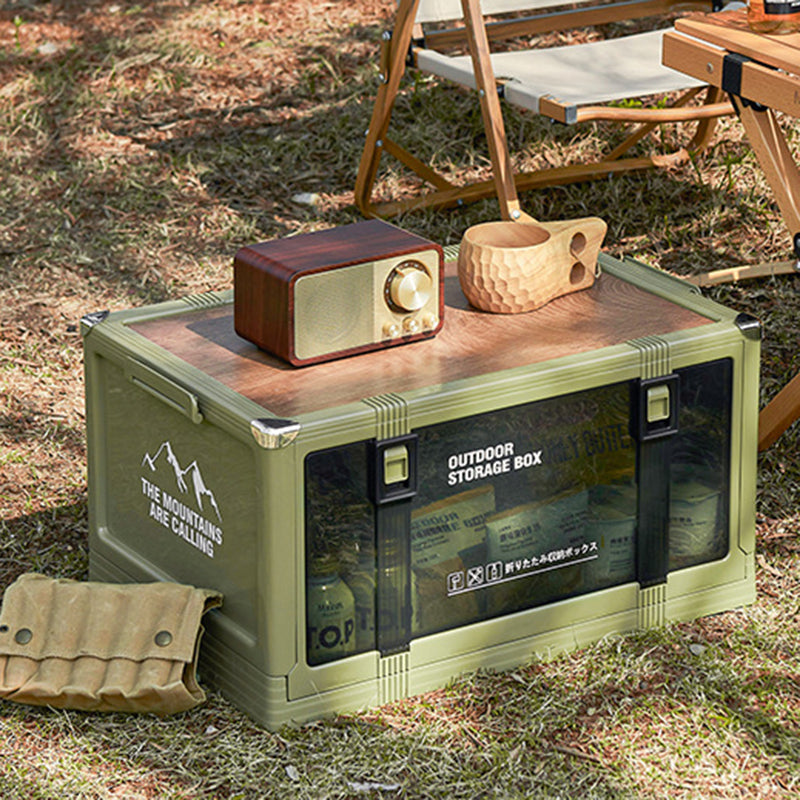 Modern Minimalist PP&amp;TPE MDF Foldable Stackable Space-Saving Rectangular 2-Tier Storage Cabinet For Outdoor Patio