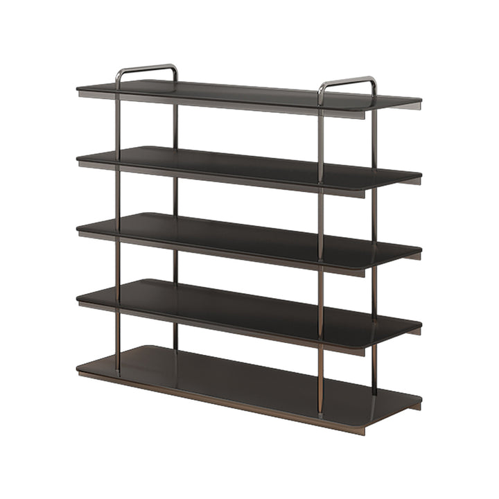 Modern Minimalist Acrylic Stainless Steel Rectangular Space-Saving Decorative Shoe Storage 5-Tier For Entryway