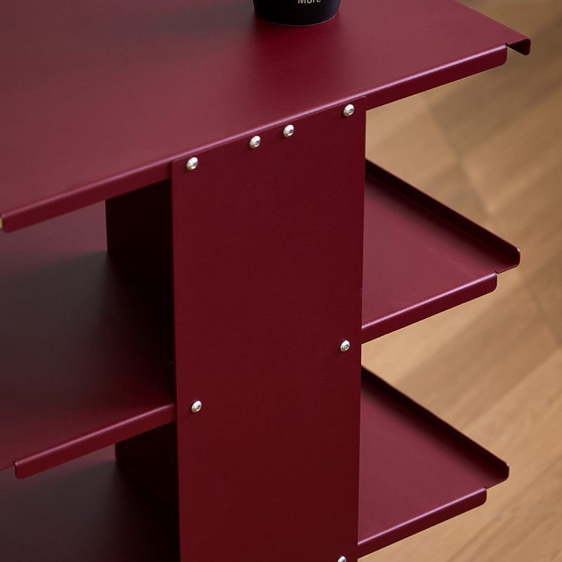 Modern Minimalist Cold-Rolled Steel Rectangular Space-Saving Decorative Movable 4-Tier Shoe Storage For Entryway &amp; Living Room