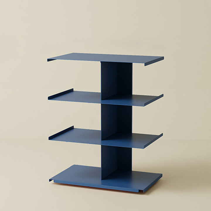 Modern Minimalist Cold-Rolled Steel Rectangular Space-Saving Decorative Movable 4-Tier Shoe Storage For Entryway &amp; Living Room
