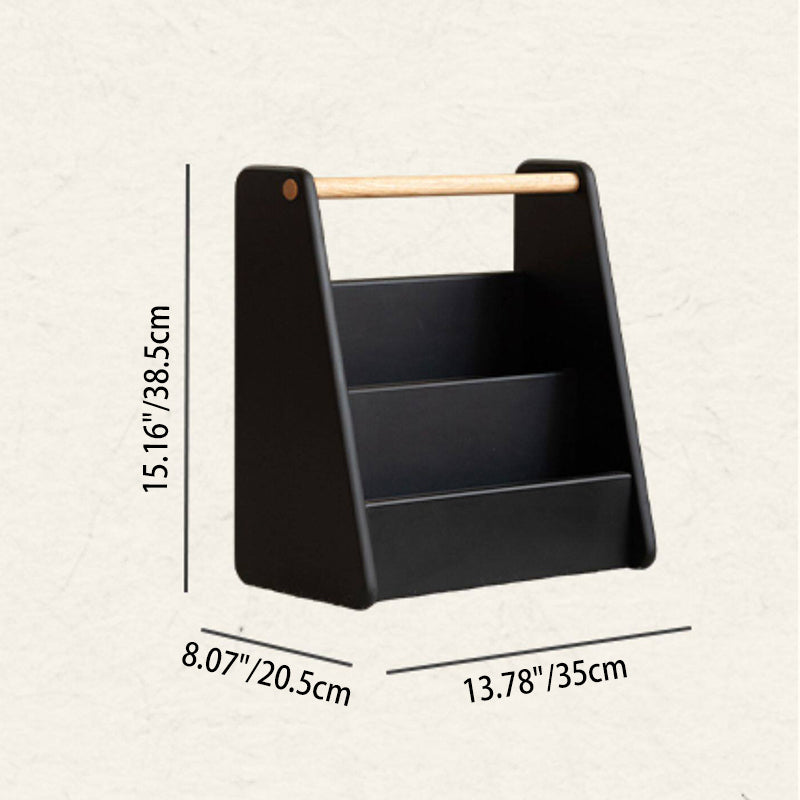 Modern Minimalist Birch Wood &amp; Oak Wood Box-Style Decorative Lightweight Storage Rack 2-Tier For Living Room