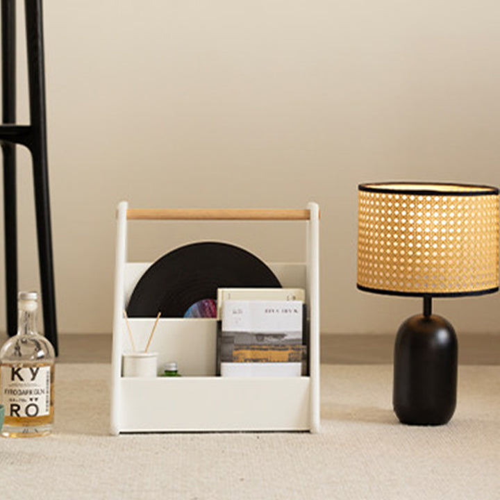 Modern Minimalist Birch Wood &amp; Oak Wood Box-Style Decorative Lightweight Storage Rack 2-Tier For Living Room