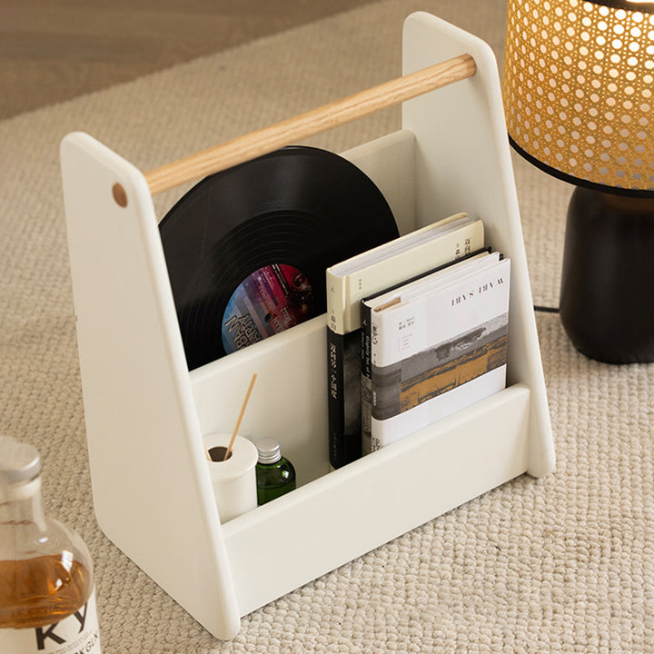 Modern Minimalist Birch Wood &amp; Oak Wood Box-Style Decorative Lightweight Storage Rack 2-Tier For Living Room