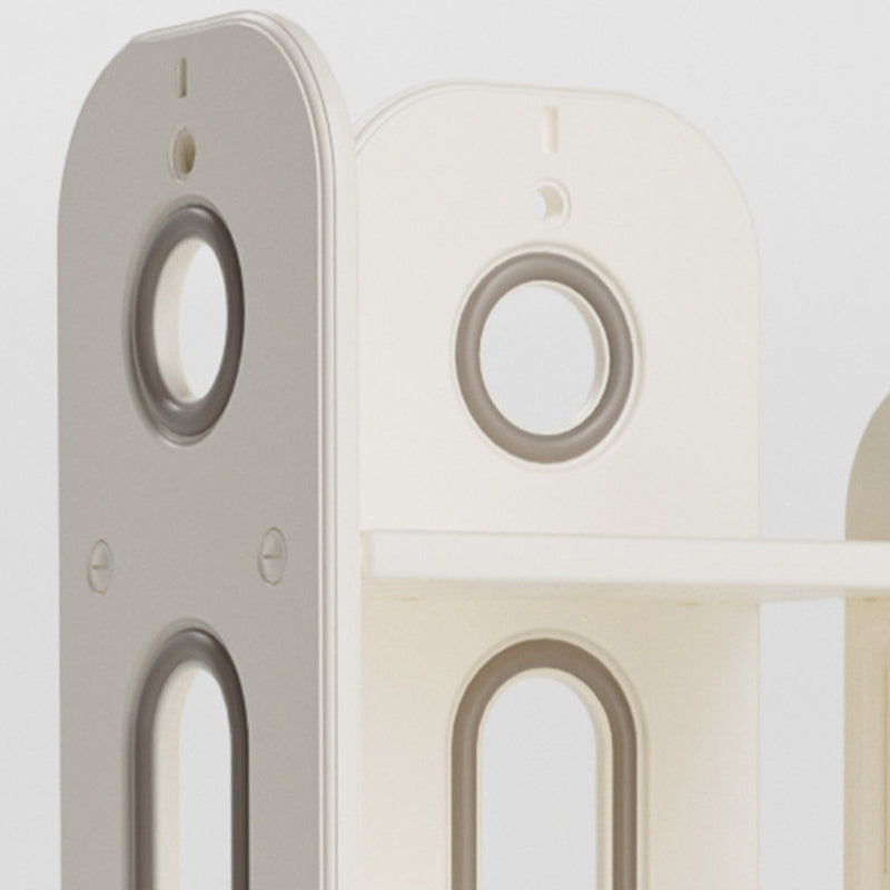 Modern Minimalist HDPE &amp; PP Space-Saving Decorative Movable Curved Design Storage Rack 3-Tier For Living Room