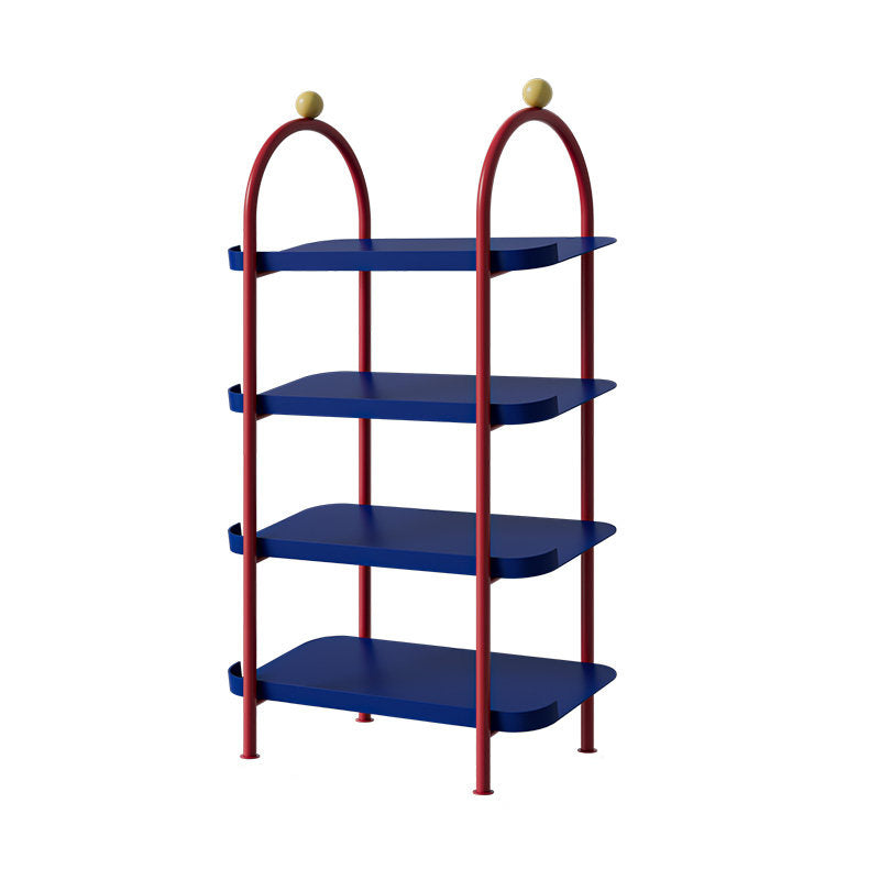 Modern Minimalist Iron Plastic Decorative Space-Saving Removable Shelves Arch Design 4-Tier Shoe Storage For Entryway