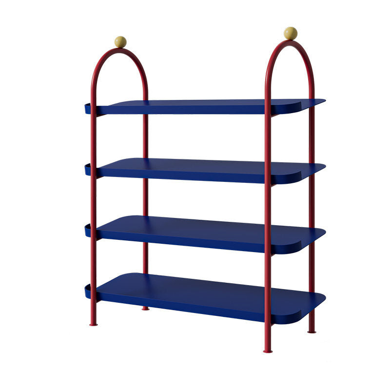 Modern Minimalist Iron Plastic Decorative Space-Saving Removable Shelves Arch Design 4-Tier Shoe Storage For Entryway