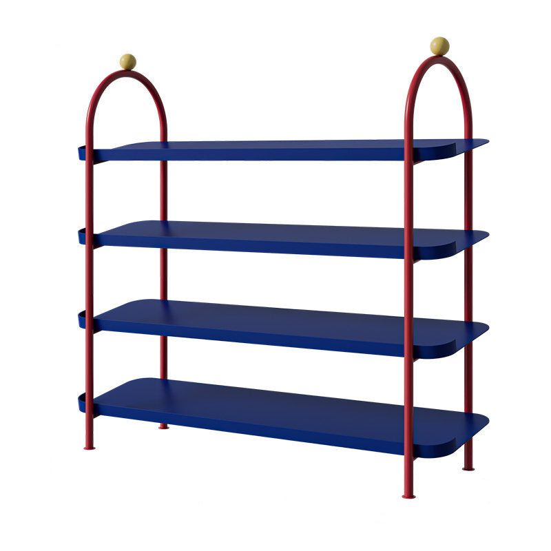 Modern Minimalist Iron Plastic Decorative Space-Saving Removable Shelves Arch Design 4-Tier Shoe Storage For Entryway