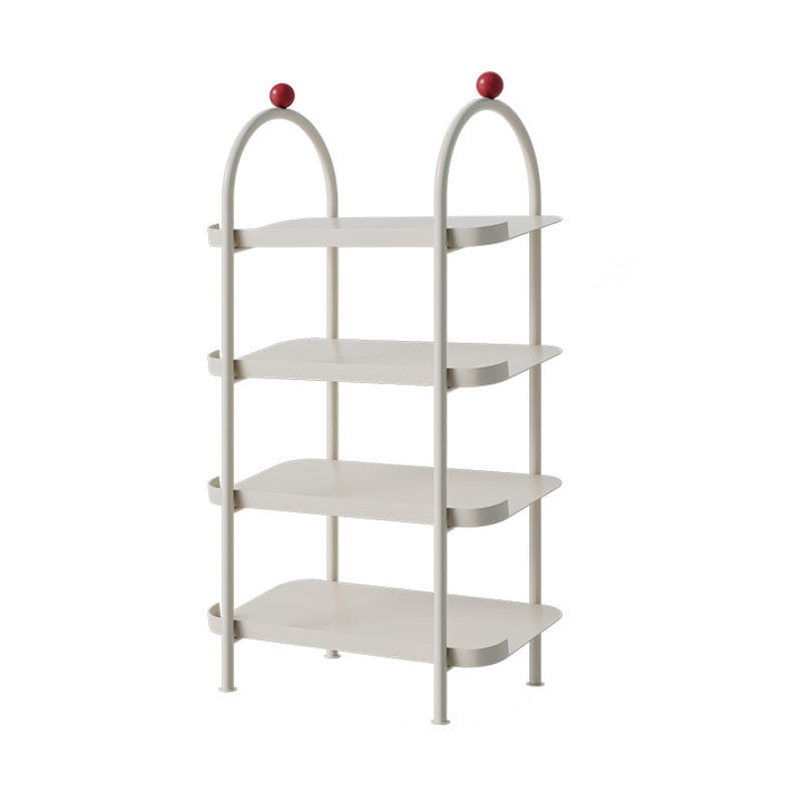 Modern Minimalist Iron Plastic Decorative Space-Saving Removable Shelves Arch Design 4-Tier Shoe Storage For Entryway