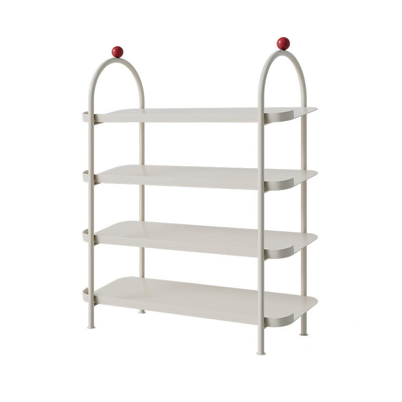 Modern Minimalist Iron Plastic Decorative Space-Saving Removable Shelves Arch Design 4-Tier Shoe Storage For Entryway