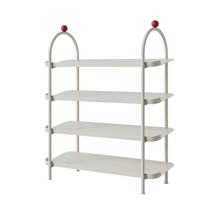 Modern Minimalist Iron Plastic Decorative Space-Saving Removable Shelves Arch Design 4-Tier Shoe Storage For Entryway