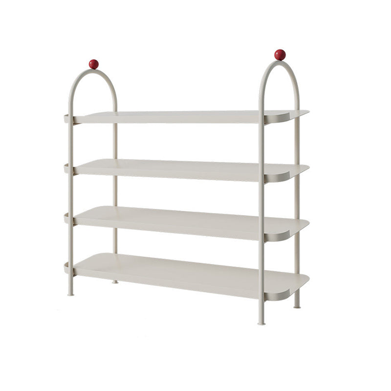 Modern Minimalist Iron Plastic Decorative Space-Saving Removable Shelves Arch Design 4-Tier Shoe Storage For Entryway