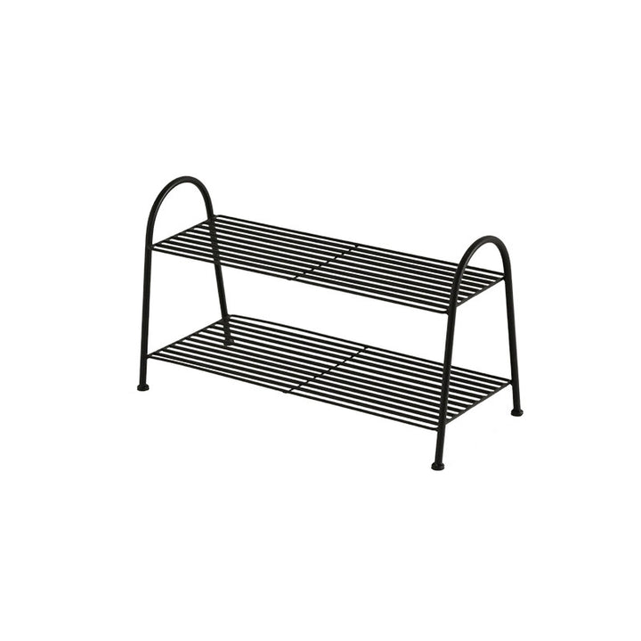 Modern Minimalist Carbon Steel Space-Saving Curved Shaped Shoe Storage 2/3-Tier For Entryway
