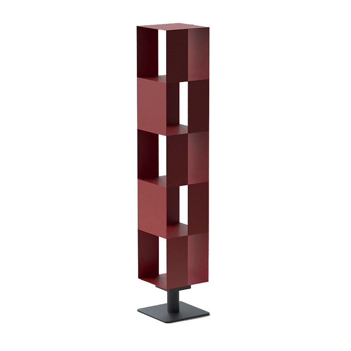 Modern Minimalist Cold-Rolled Steel Decorative Checkerboard Shaped Rotating 5-Tier Storage Rack For Living Room