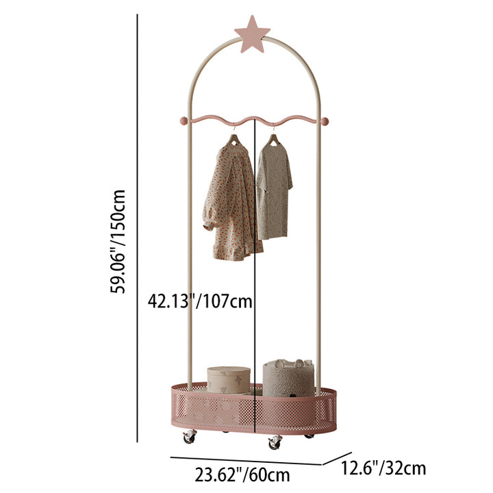 Modern Minimalist Vacuum-Formed Panel Iron Decorative Star-Shaped Design Kids Hall Tree For Bedroom