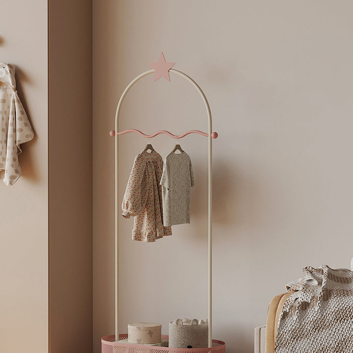 Modern Minimalist Vacuum-Formed Panel Iron Decorative Star-Shaped Design Kids Hall Tree For Bedroom