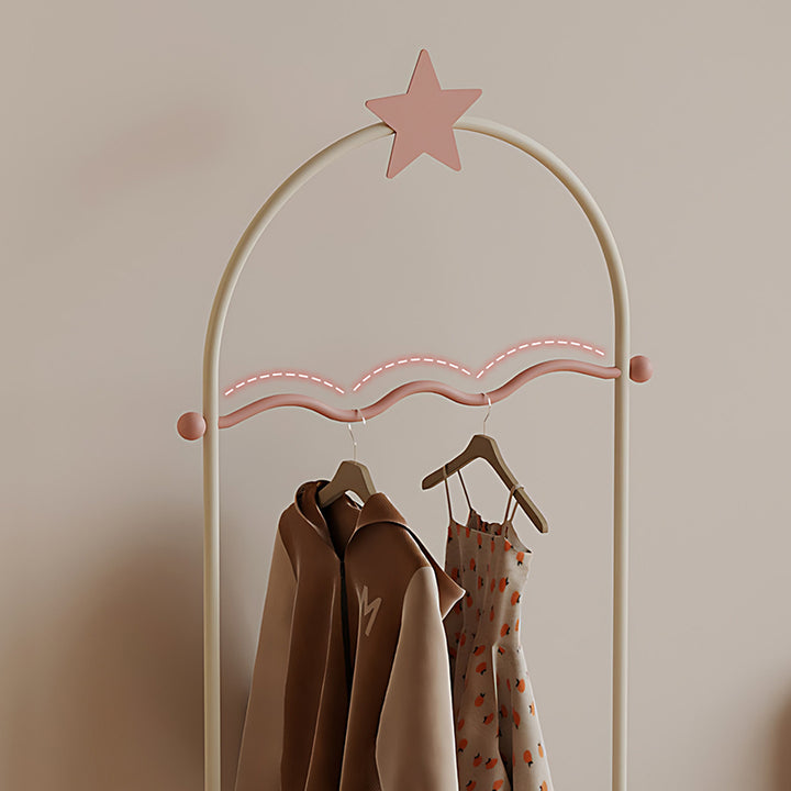 Modern Minimalist Vacuum-Formed Panel Iron Decorative Star-Shaped Design Kids Hall Tree For Bedroom