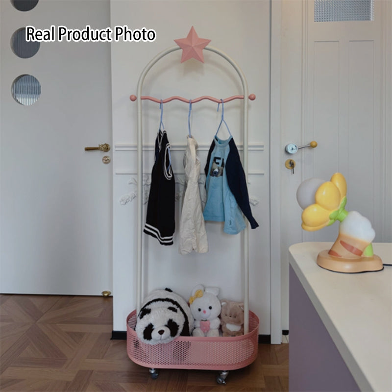 Modern Minimalist Vacuum-Formed Panel Iron Decorative Star-Shaped Design Kids Hall Tree For Bedroom