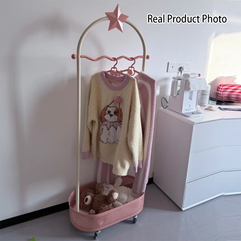 Modern Minimalist Vacuum-Formed Panel Iron Decorative Star-Shaped Design Kids Hall Tree For Bedroom