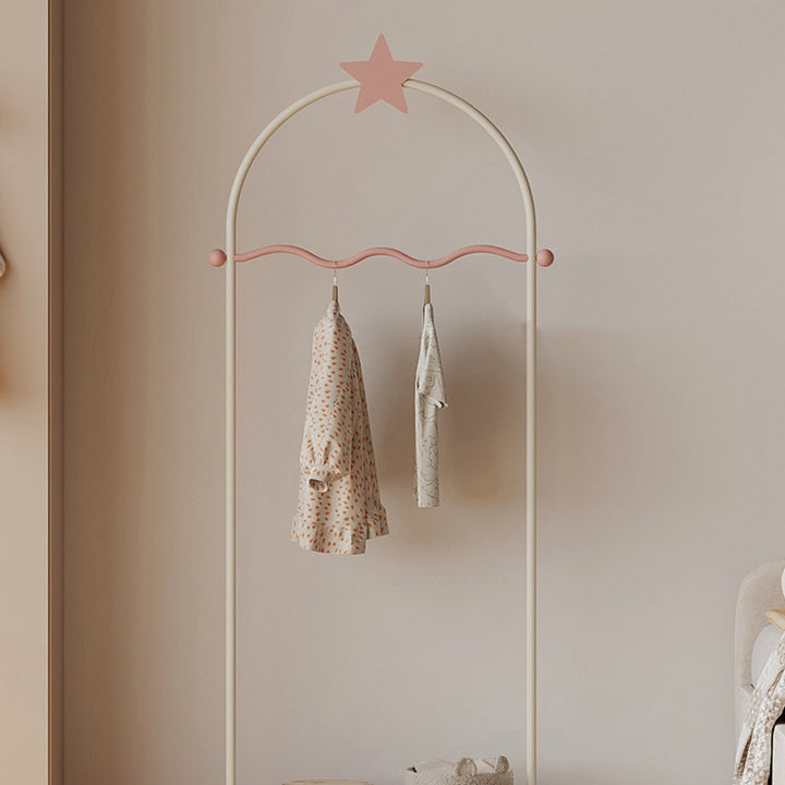 Modern Minimalist Vacuum-Formed Panel Iron Decorative Star-Shaped Design Kids Hall Tree For Bedroom