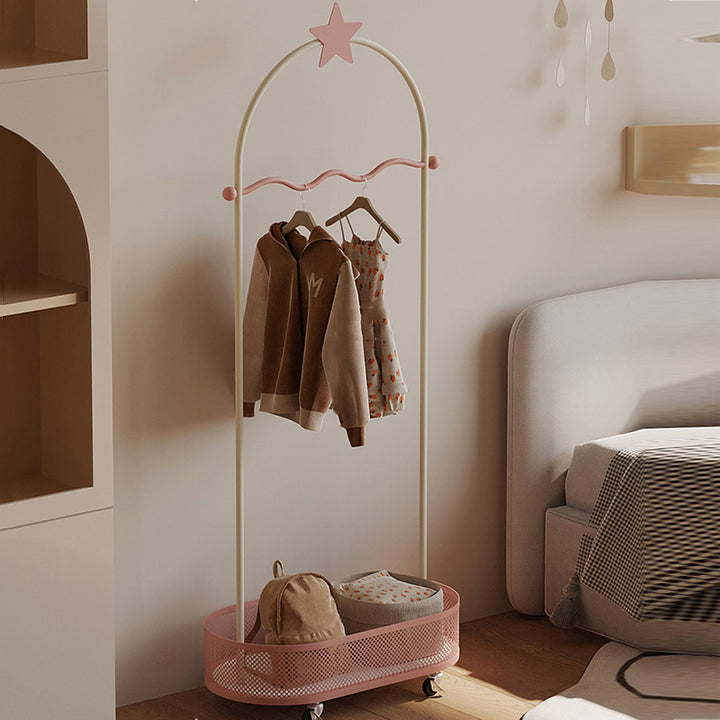 Modern Minimalist Vacuum-Formed Panel Iron Decorative Star-Shaped Design Kids Hall Tree For Bedroom