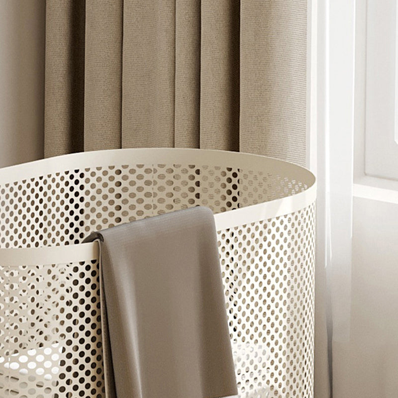 Modern Minimalist Iron Space-Saving Round Metal Rolling Wheels Extended-Heigh Storage Cabinet For Living Room