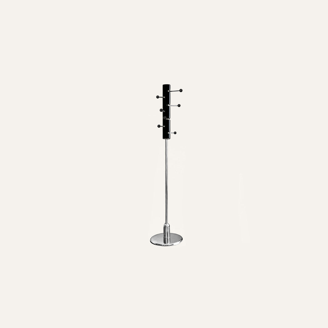 Contemporary Retro Rubberwood Stainless Steel Space-Saving Dandelion-Shaped Hall Tree For Bedroom