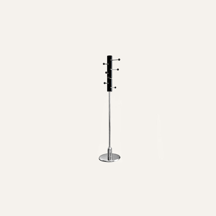Contemporary Retro Rubberwood Stainless Steel Space-Saving Dandelion-Shaped Hall Tree For Bedroom