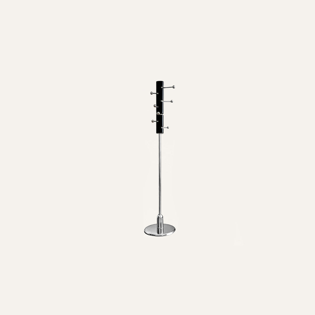 Contemporary Retro Rubberwood Stainless Steel Space-Saving Dandelion-Shaped Hall Tree For Bedroom