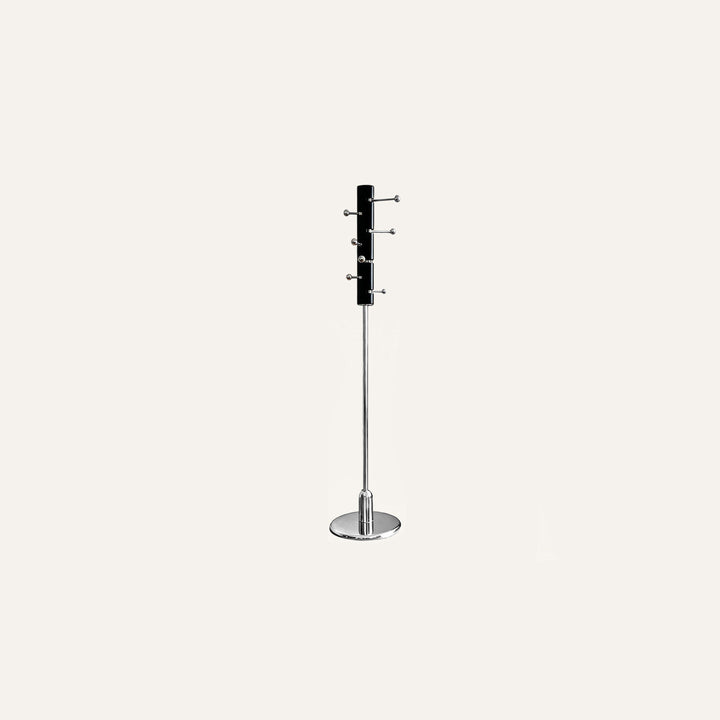 Contemporary Retro Rubberwood Stainless Steel Space-Saving Dandelion-Shaped Hall Tree For Bedroom