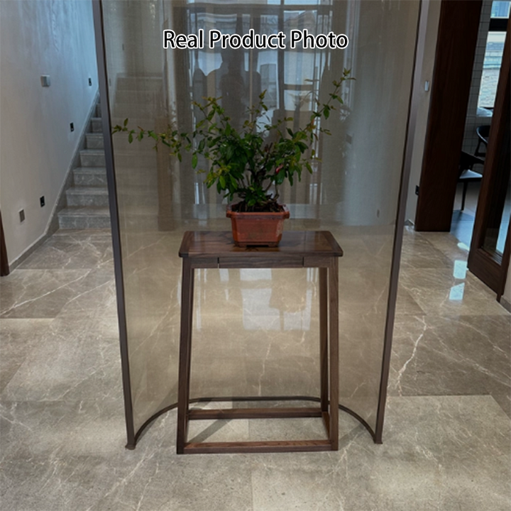 Traditional Chinese Walnut Wood Decorative Drawer Trapezoid Design Console Table For Entryway