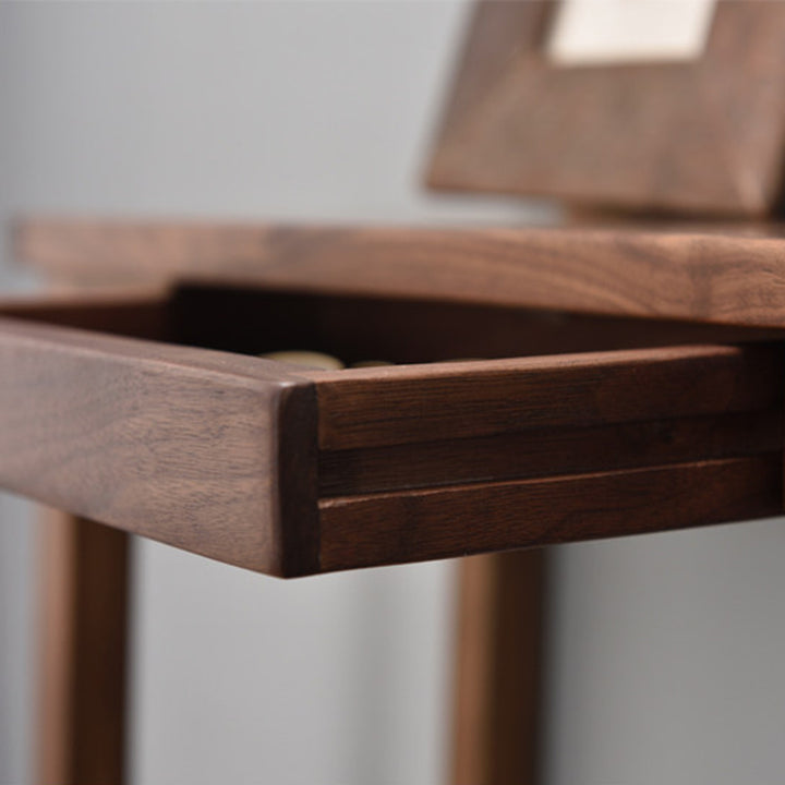 Traditional Chinese Walnut Wood Decorative Drawer Trapezoid Design Console Table For Entryway
