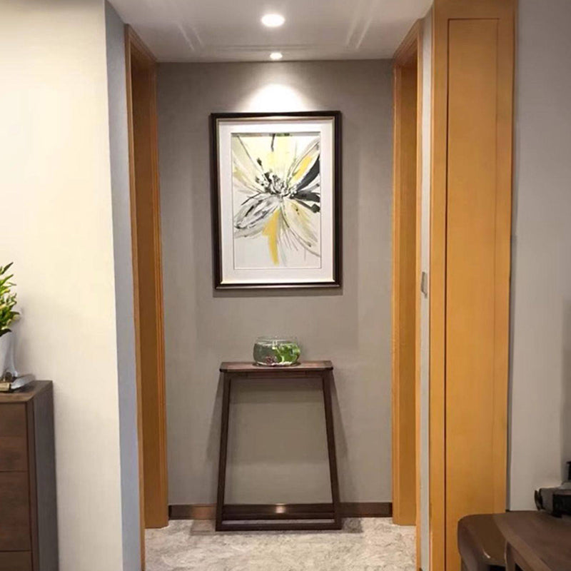 Traditional Chinese Walnut Wood Decorative Drawer Trapezoid Design Console Table For Entryway