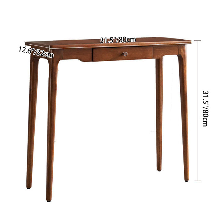 Traditional Chinese Rubberwood Decorative Rectangular Drawer Console Table 1-Drawer For Entryway