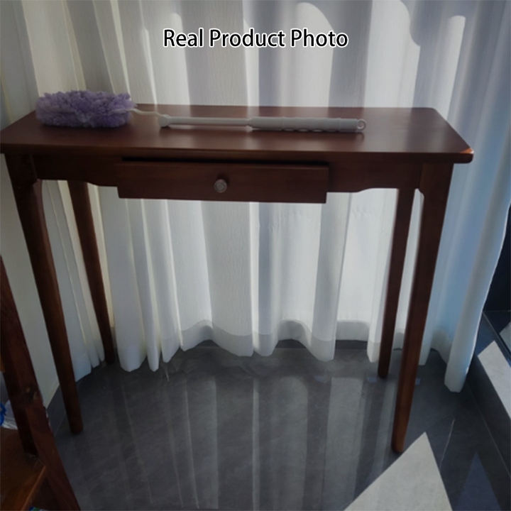 Traditional Chinese Rubberwood Decorative Rectangular Drawer Console Table 1-Drawer For Entryway