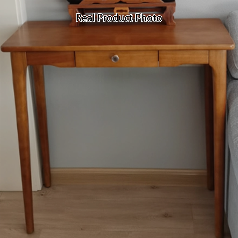 Traditional Chinese Rubberwood Decorative Rectangular Drawer Console Table 1-Drawer For Entryway