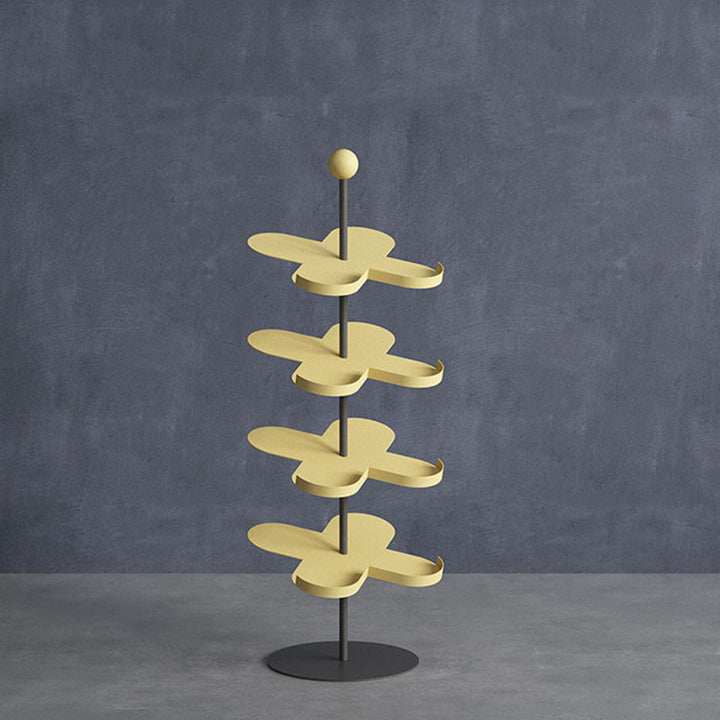Modern Minimalist Cold-Rolled Steel Space-Saving Decorative Polygonal Plum Blossom-Shaped Shoe Storage 4/6 Tiers For Entryway