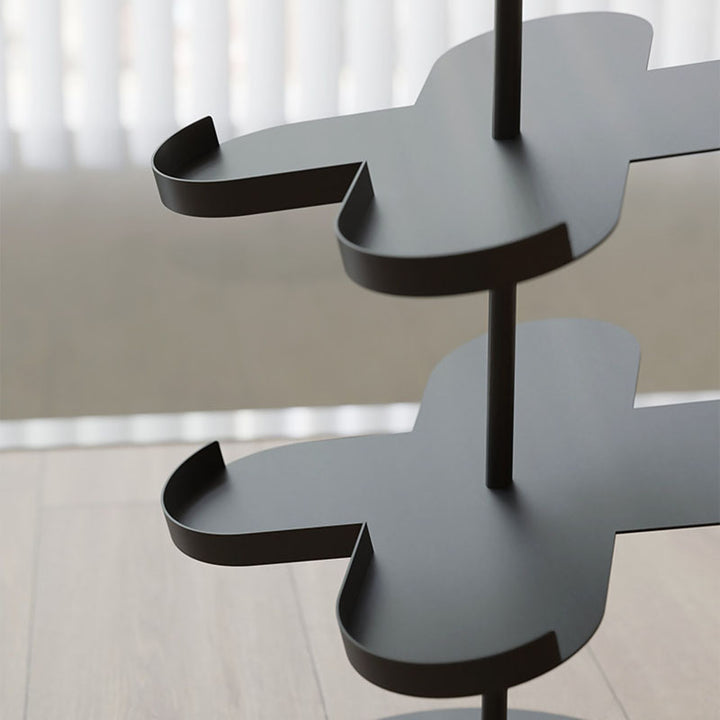 Modern Minimalist Cold-Rolled Steel Space-Saving Decorative Polygonal Plum Blossom-Shaped Shoe Storage 4/6 Tiers For Entryway