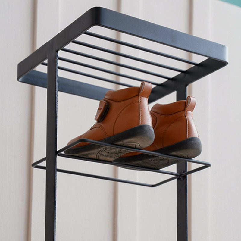 Modern Minimalist Iron Space-Saving Rectangular Shoe Storage 6-Tier For Entryways