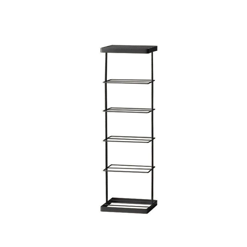 Modern Minimalist Iron Space-Saving Rectangular Shoe Storage 6-Tier For Entryways